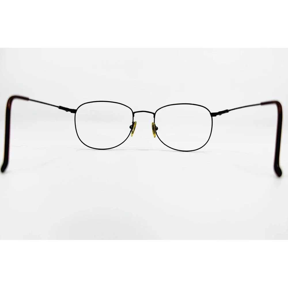 Safilo Team Eyeglasses Frames Mens Brown Round Metal Italy 3896 145